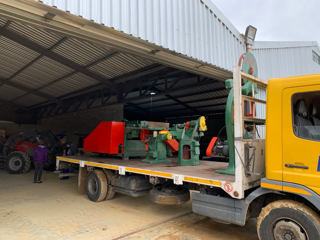 Refurbished Saw Mill machines arriving back onto the farm